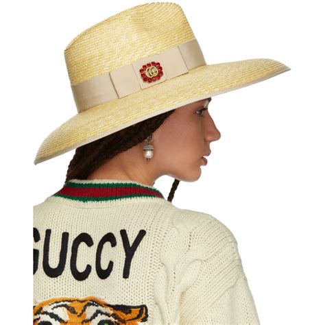 size 8 wide brim hat gucci|Gucci Wide Brim Hats for Women .